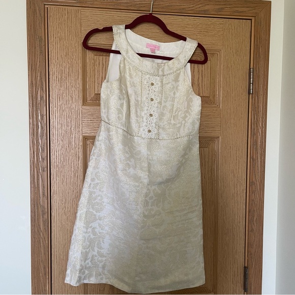 Lilly Pulitzer Cream & Gold Dress - Picture 5 of 6